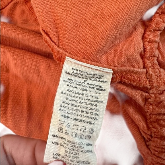 Free People Sweet Things Orange Tie Front Top Size XS - Picture 11 of 17